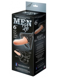 Телесный пустотелый харнесс MEN Style - 17,5 см. - LOVETOY (А-Полимер) - купить с доставкой в Реутове