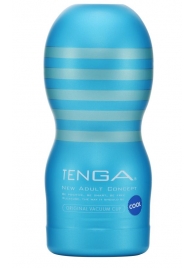 Мастурбатор с охлаждающей смазкой TENGA Original Vacuum Cup Cool - Tenga - в Реутове купить с доставкой