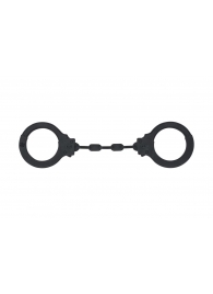 Черные силиконовые наручники Suppression - Lola Games - купить с доставкой в Реутове