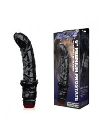 Черный вибромассажер простаты 6  Premium Prostate Massager - BlueLine - в Реутове купить с доставкой