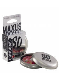 Экстремально тонкие презервативы в железном кейсе MAXUS Extreme Thin - 3 шт. - Maxus - купить с доставкой в Реутове
