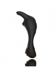 Черное эрекционное кольцо с двумя моторами Zeus Dual Vibe Cock Ring - FeelzToys - в Реутове купить с доставкой