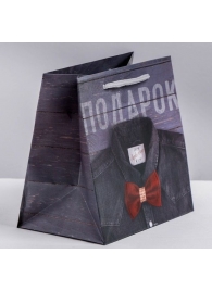 Ламинированный квадратный пакет «Мужской стиль» - 14 х 14 х 9 см. - Сима-Ленд - купить с доставкой в Реутове