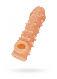 Телесная закрытая насадка с пупырышками Cock Sleeve Size M - 15,6 см. - KOKOS - в Реутове купить с доставкой