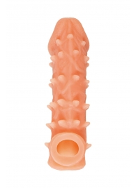 Телесная закрытая насадка с пупырышками Cock Sleeve Size L - 17,6 см. - KOKOS - в Реутове купить с доставкой