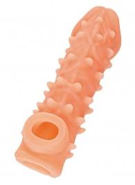 Телесная закрытая насадка с пупырышками Cock Sleeve Size L - 17,6 см. - KOKOS - в Реутове купить с доставкой