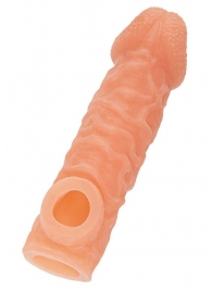 Телесная закрытая насадка с шершавой головкой Cock Sleeve Size M - 15,6 см. - KOKOS - в Реутове купить с доставкой
