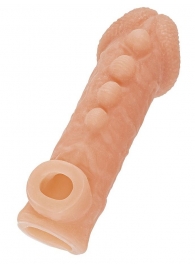 Телесная закрытая насадка с шишечками Cock Sleeve Size L - 17,6 см. - KOKOS - в Реутове купить с доставкой