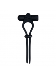 Черное эрекционное лассо с вибропулей Black Tie Affair - Zero Tolerance - в Реутове купить с доставкой