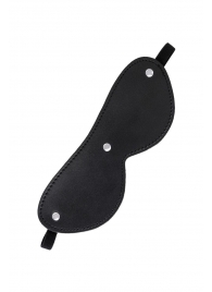 Черная кожаная маска Anonymo с мягким подкладом - ToyFa - купить с доставкой в Реутове