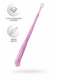 Розовый флоггер Anonymo - 64 см. - ToyFa - купить с доставкой в Реутове