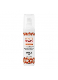 Разогревающее массажное масло Gourmet White Peach Organic с органическими ингредиентами - 50 мл. - Exsens - купить с доставкой в Реутове