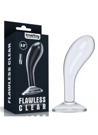Прозрачный стимулятор простаты Flawless Clear Prostate Plug - 15 см. - Lovetoy - в Реутове купить с доставкой