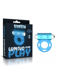 Голубое, светящееся в темноте эрекционное виброкольцо Lumino Play Vibrating Penis Ring - Lovetoy - в Реутове купить с доставкой