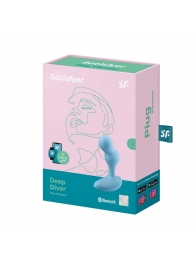 Голубой анальный вибростимулятор Deep Driver - 11,2 см. - Satisfyer - в Реутове купить с доставкой