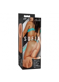Мастурбатор-вагина цвета карамели Sofia с вибрацией - Blush Novelties - в Реутове купить с доставкой