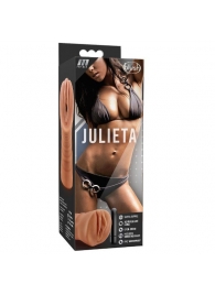 Мастурбатор-вагина цвета карамели Julieta с вибрацией - Blush Novelties - в Реутове купить с доставкой