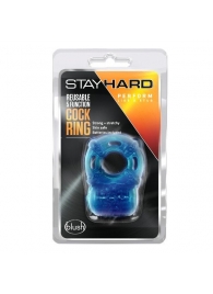 Голубое эрекционное виброкольцо Reusable 5 Function Cock Ring - Blush Novelties - в Реутове купить с доставкой