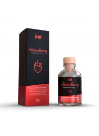 Массажный гель с ароматом клубники Strawberry - 30 мл. - INTT - купить с доставкой в Реутове