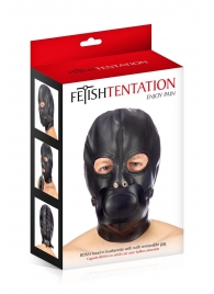 Маска-шлем с прорезями для глаз и регулируемым кляпом - Fetish Tentation - купить с доставкой в Реутове
