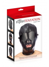 Маска-шлем с отверстием для рта и съемными шорами - Fetish Tentation - купить с доставкой в Реутове
