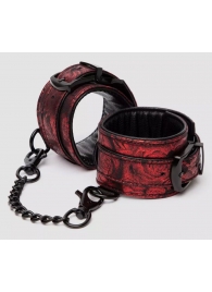Красно-черные наручники Reversible Faux Leather Wrist Cuffs - Fifty Shades of Grey - купить с доставкой в Реутове