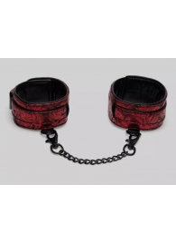 Красно-черные оковы Reversible Faux Leather Ankle Cuffs - Fifty Shades of Grey - купить с доставкой в Реутове
