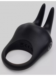 Черное эрекционное виброкольцо Sensation Rechargeable Vibrating Rabbit Love Ring - Fifty Shades of Grey - в Реутове купить с доставкой
