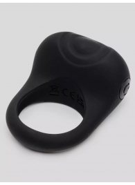 Черное эрекционное виброкольцо Sensation Rechargeable Vibrating Love Ring - Fifty Shades of Grey - в Реутове купить с доставкой