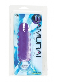 Закрытая фиолетовая насадка с пупырышками SAMURAI PENIS SLEEVE PURPLE - 14,5 см. - NMC - в Реутове купить с доставкой