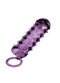 Закрытая фиолетовая насадка с пупырышками SAMURAI PENIS SLEEVE PURPLE - 14,5 см. - NMC - в Реутове купить с доставкой
