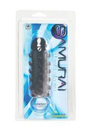 Дымчатая стимулирующая насадка с закрытой головкой SAMURAI PENIS SLEEVE BLACK - 14,5 см. - NMC - в Реутове купить с доставкой