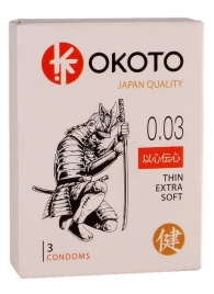 Тонкие презервативы OKOTO Thin Extra Soft - 3 шт. - Sitabella - купить с доставкой в Реутове