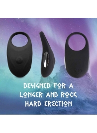 Черное эрекционное виброкольцо Thor Cockring - FeelzToys - в Реутове купить с доставкой