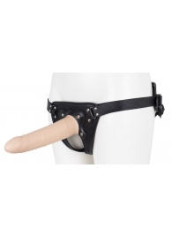Пустотелый страпон Harness CLASSIC с бандажом - 19,5 см. - LOVETOY (А-Полимер) - купить с доставкой в Реутове