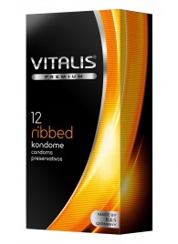Ребристые презервативы VITALIS PREMIUM ribbed - 12 шт. - Vitalis - купить с доставкой в Реутове