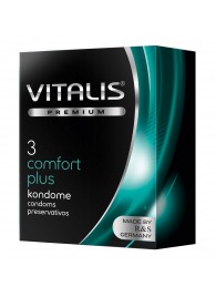 Контурные презервативы VITALIS PREMIUM comfort plus - 3 шт. - Vitalis - купить с доставкой в Реутове