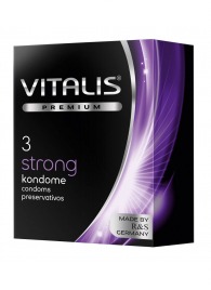 Презервативы с утолщенной стенкой VITALIS PREMIUM strong - 3 шт. - Vitalis - купить с доставкой в Реутове