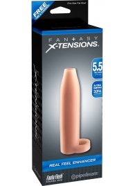 Насадка-расширитель с кольцом для подхвата мошонки Real Feel Enhancer - 14 см. - Pipedream - в Реутове купить с доставкой