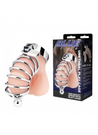 Серебристая клетка для члена Urethral Play Cage - BlueLine - купить с доставкой в Реутове