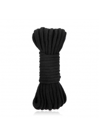 Черная хлопковая веревка для связывания Bondage Rope - 10 м. - Lux Fetish - купить с доставкой в Реутове