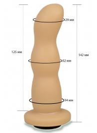 Телесная рельефная насадка Harness - 14,2 см. - LOVETOY (А-Полимер) - купить с доставкой в Реутове