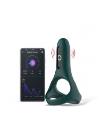 Изумрудное виброкольцо Magic Motion Rise с подхватом мошонки - Magic Motion - в Реутове купить с доставкой