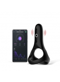 Черное виброкольцо Magic Motion Rise с подхватом мошонки - Magic Motion - в Реутове купить с доставкой