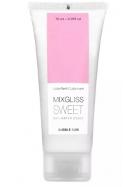 Смазка на водной основе Mixgliss Sweet с ароматом бабл-гам - 70 мл. - Mixgliss - купить с доставкой в Реутове