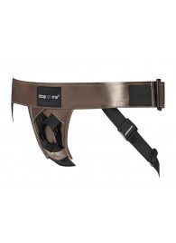 Бронзовый пояс для насадок Curious Harness - Strap-on-me - купить с доставкой в Реутове