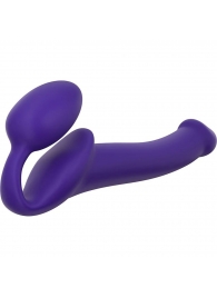 Фиолетовый безремневой страпон Silicone Bendable Strap-On - size S - Strap-on-me - купить с доставкой в Реутове