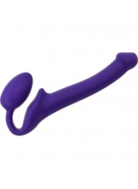 Фиолетовый безремневой страпон Silicone Bendable Strap-On - size S - Strap-on-me - купить с доставкой в Реутове