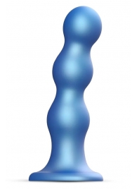Голубая насадка Strap-On-Me Dildo Plug Balls size L - Strap-on-me - купить с доставкой в Реутове