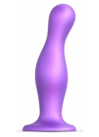 Фиолетовая насадка Strap-On-Me Dildo Plug Curvy size L - Strap-on-me - купить с доставкой в Реутове
